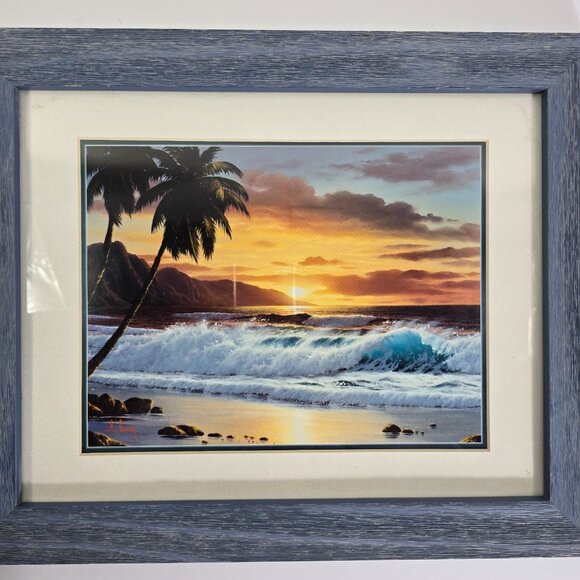 Framed Art Print Island Heritage Art Collections Sunset Paradise Ocean Sunset - Picture 5 of 5
